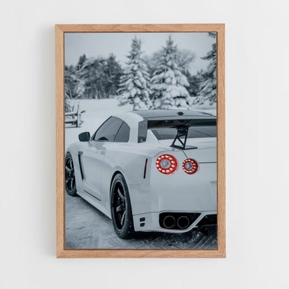 Poster Nissan GTR Schnee