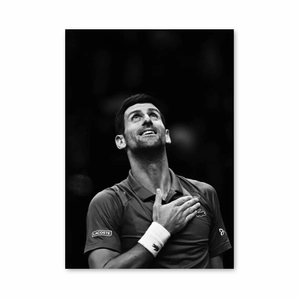 Poster Djokovic Schwarz und Weiß