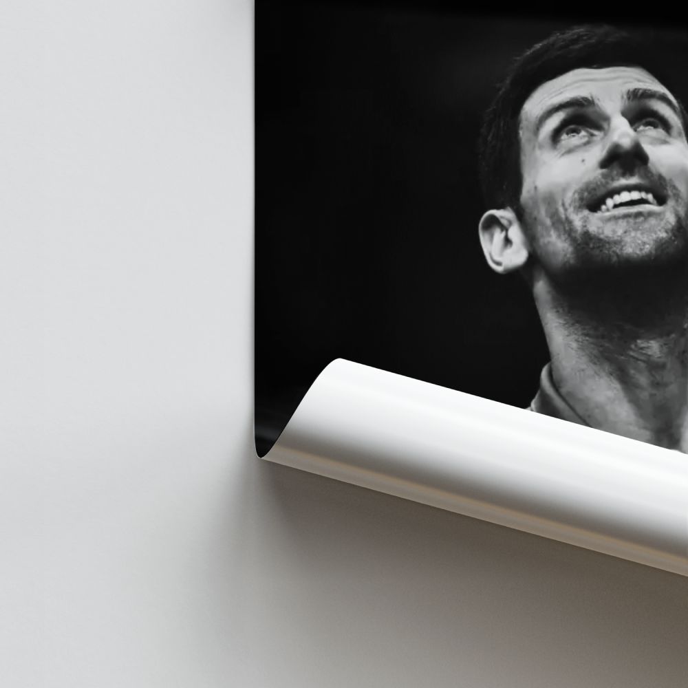 Poster Djokovic Schwarz und Weiß