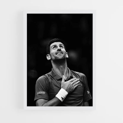 Poster Djokovic Schwarz und Weiß