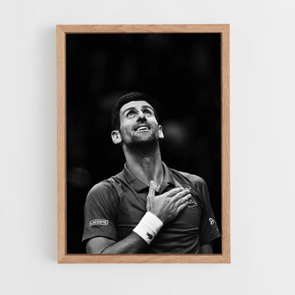 Poster Djokovic Schwarz und Weiß