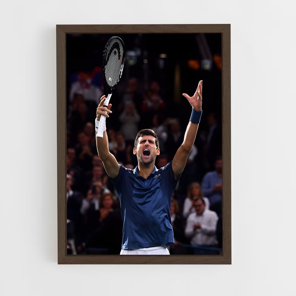 novak-djokovic-5 cadre Bois foncé