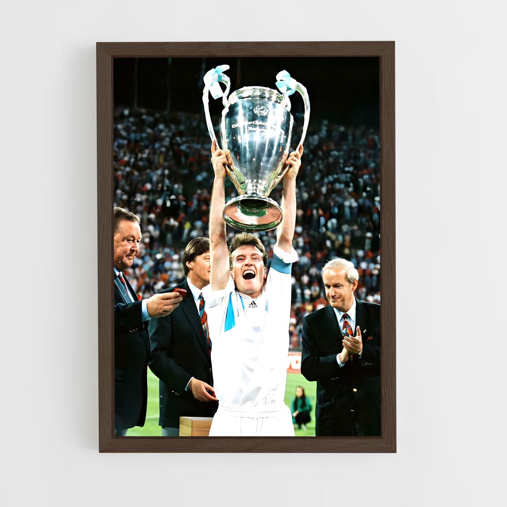 olympique-de-marseille-5 cadre Bois foncé