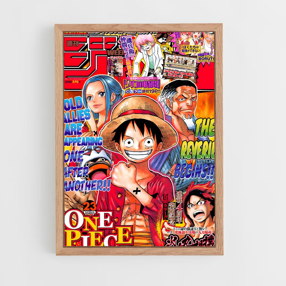 one-piece-4 cadre Bois clair