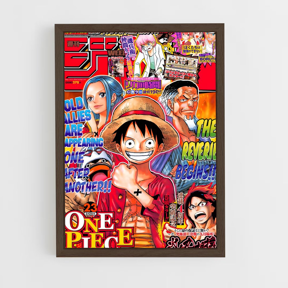 one-piece-4 cadre Bois foncé