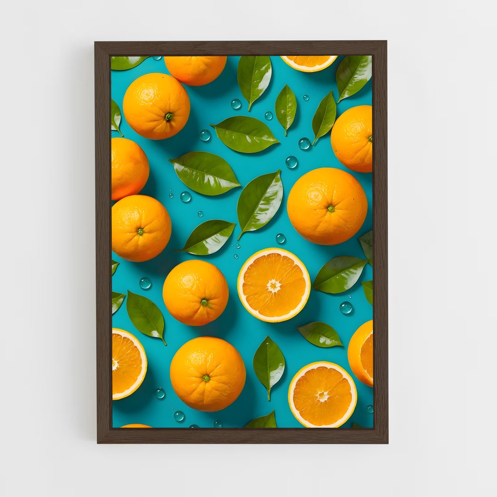 orange-1 cadre Bois foncé