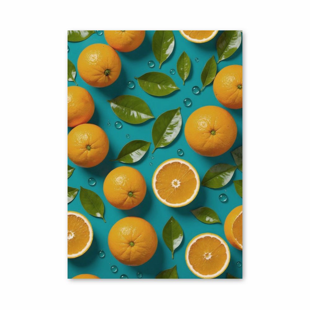 Poster Orange Blau