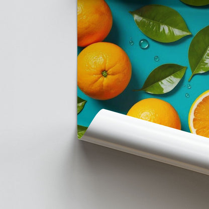 Poster Orange Blau