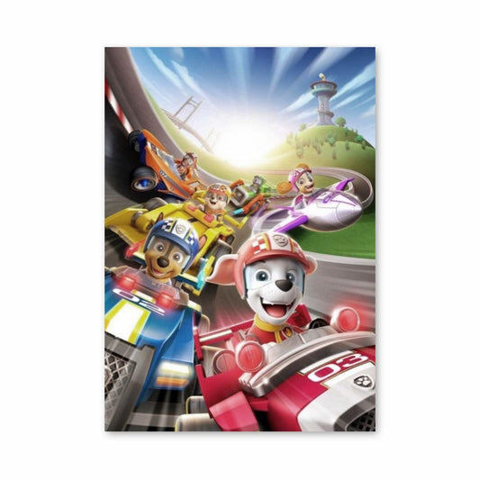 Poster Paw Patrol Rennen