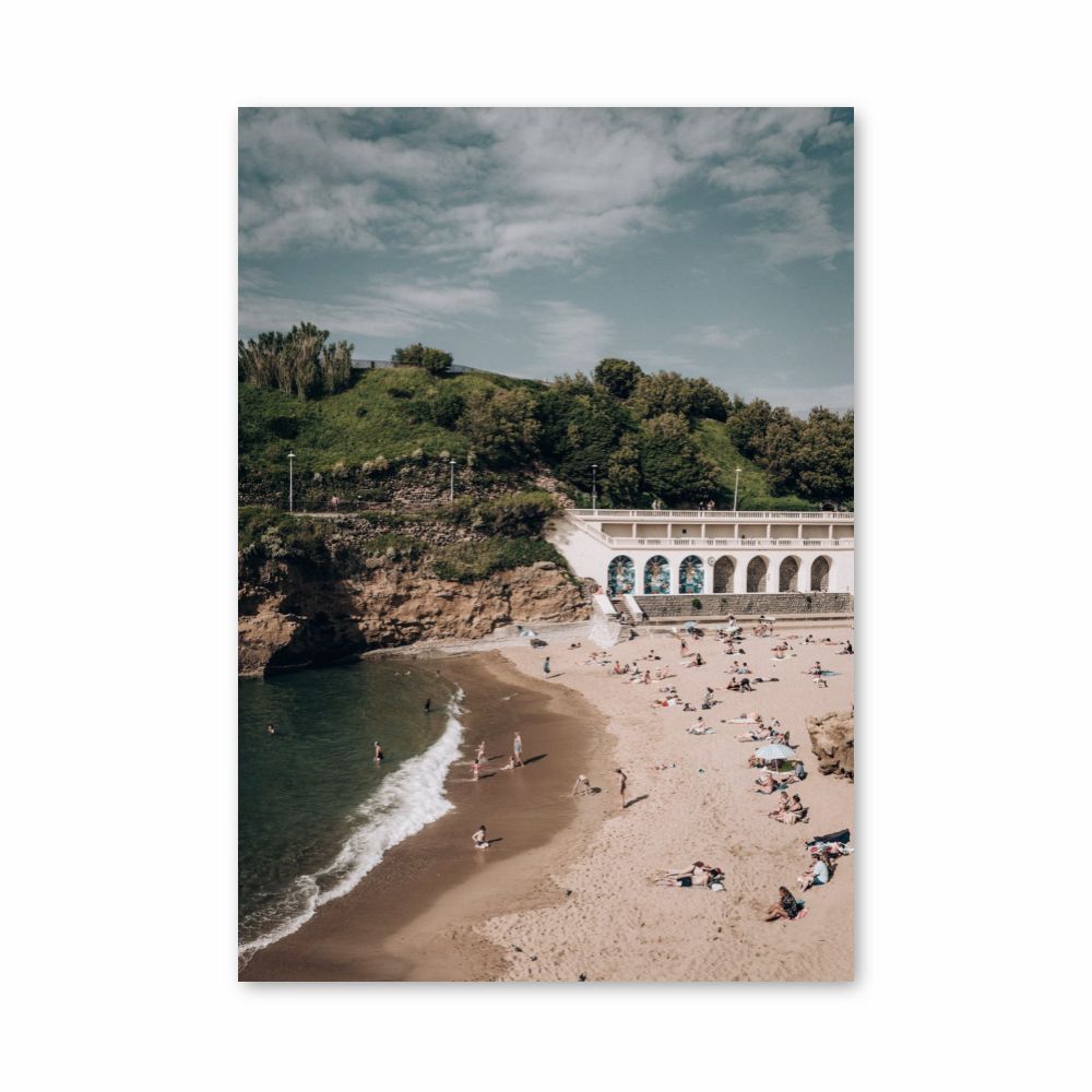 Poster zum Strand von Biarritz