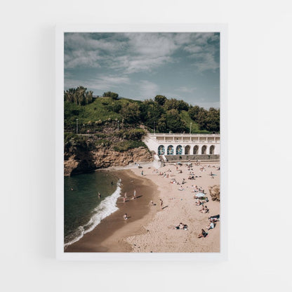 Poster zum Strand von Biarritz