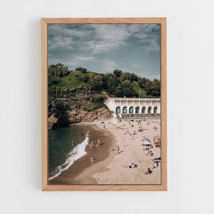 Poster zum Strand von Biarritz