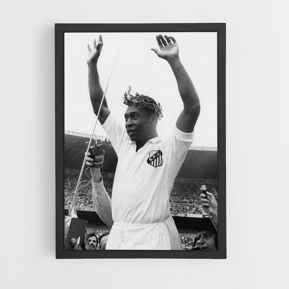 Poster Pelé Schwarz und Weiß