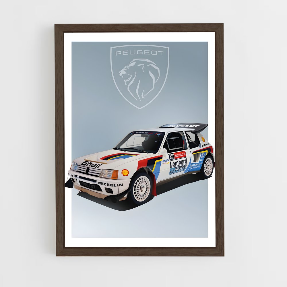 peugeot-18 cadre Bois foncé