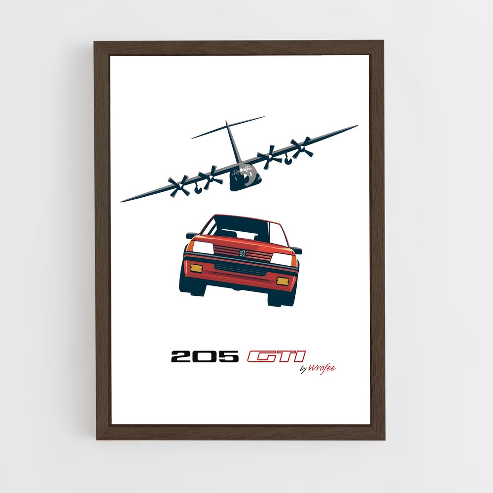 peugeot-21 cadre Bois foncé
