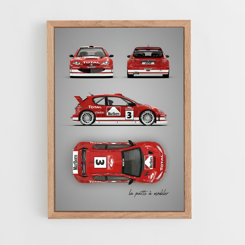 peugeot-8 cadre Bois clair