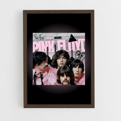 pink-floyd-7 cadre Bois foncé