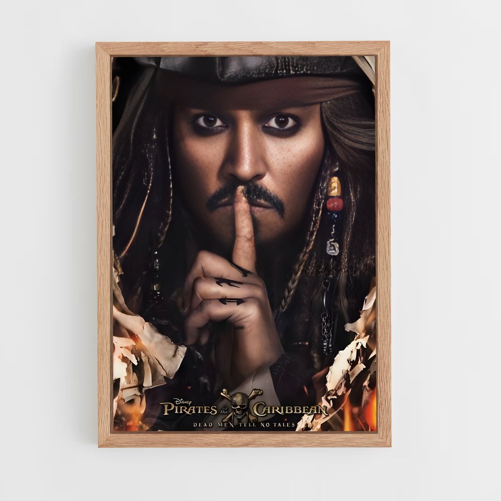 pirates-of-the-caribbean-2 cadre Bois clair