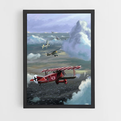 Plakat mit Flugzeugen aus dem 1. Weltkrieg