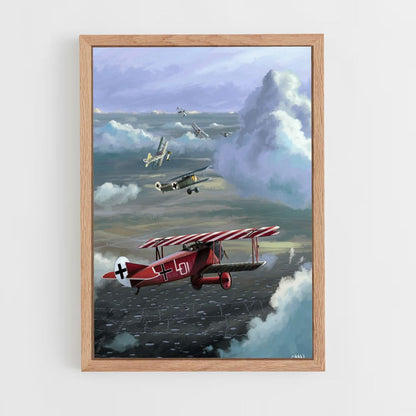 Plakat mit Flugzeugen aus dem 1. Weltkrieg