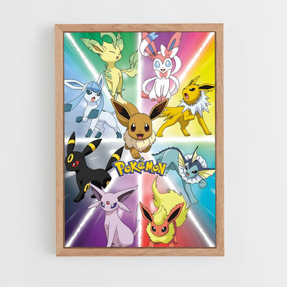pokemon-12 cadre Bois clair