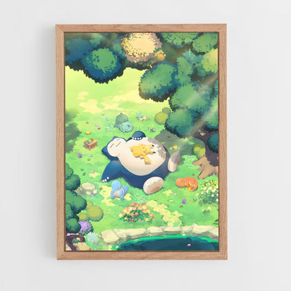 pokemon-17 cadre Bois clair