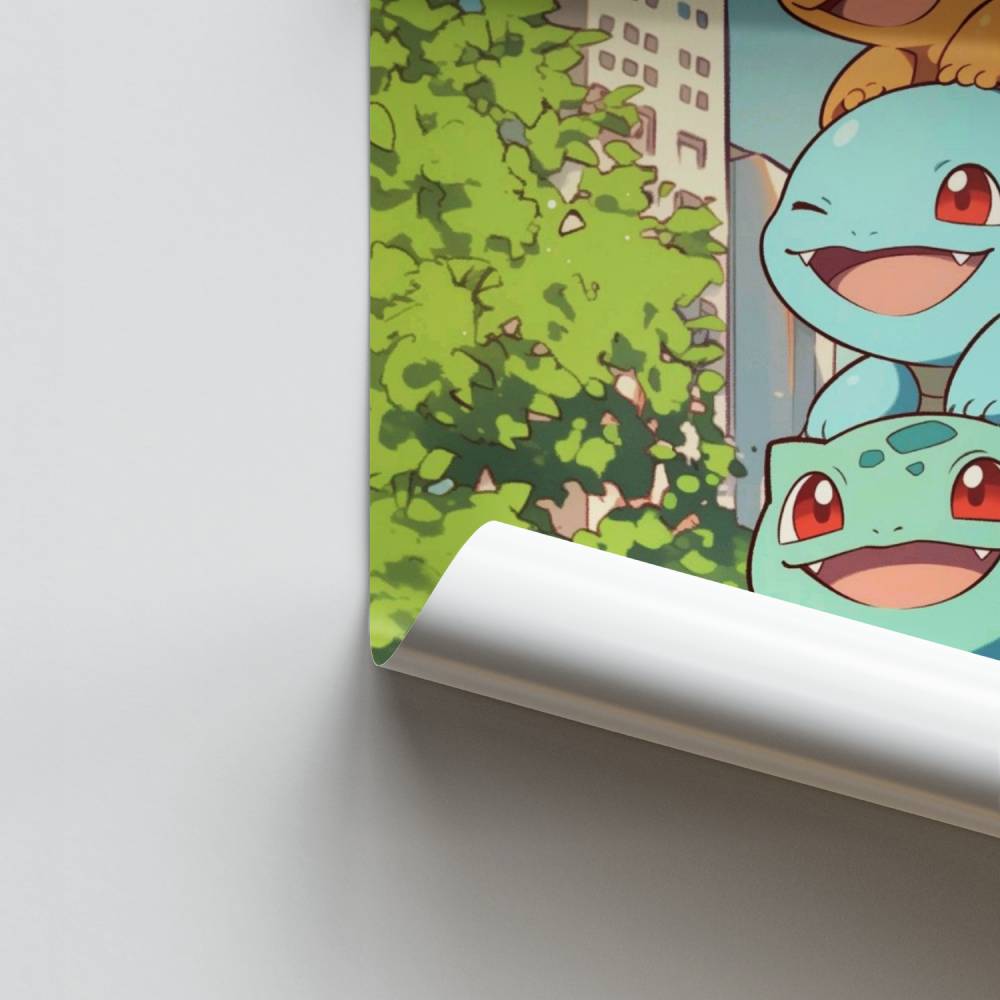 Poster Charmander Squirtle Bulbasaur