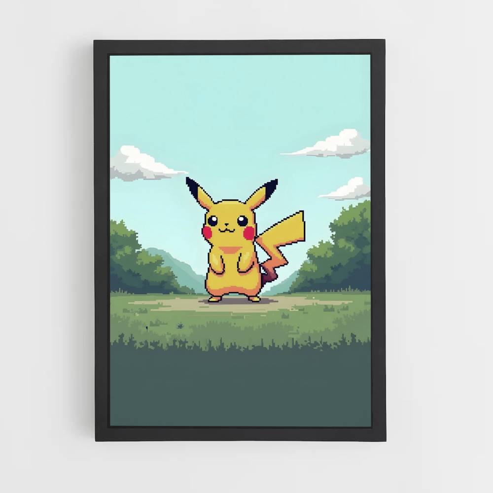 Poster Pixel Art Pikachu