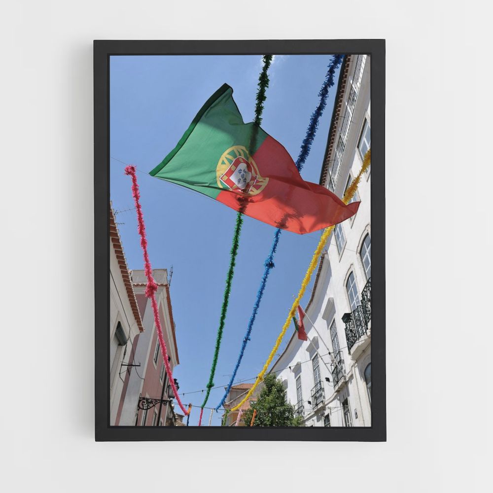 Poster mit Portugal-Flagge