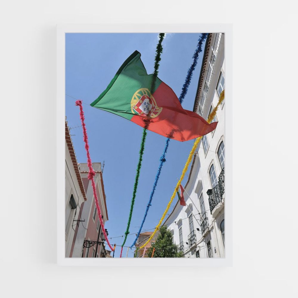 Poster mit Portugal-Flagge