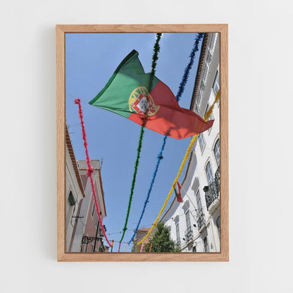 Poster mit Portugal-Flagge