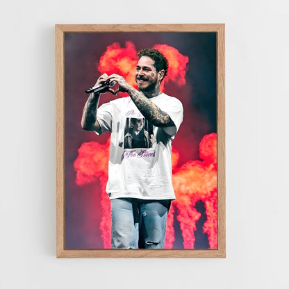 post-malone-9 cadre Bois clair