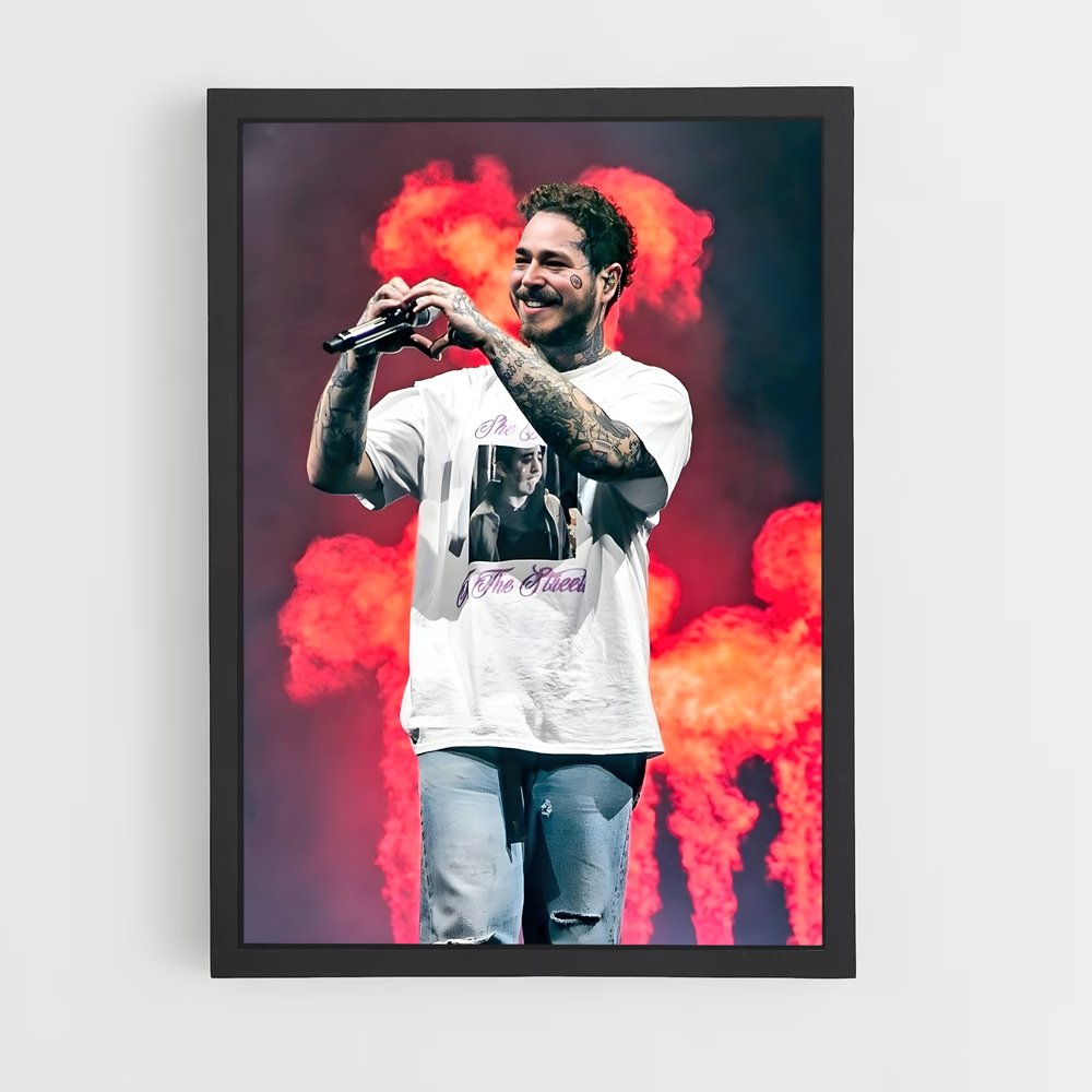 post-malone-9 cadre Noir