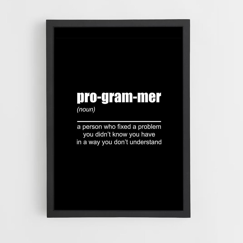programmer-11 cadre Noir