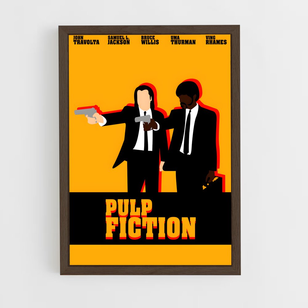 pulp-fiction-1 cadre Bois foncé