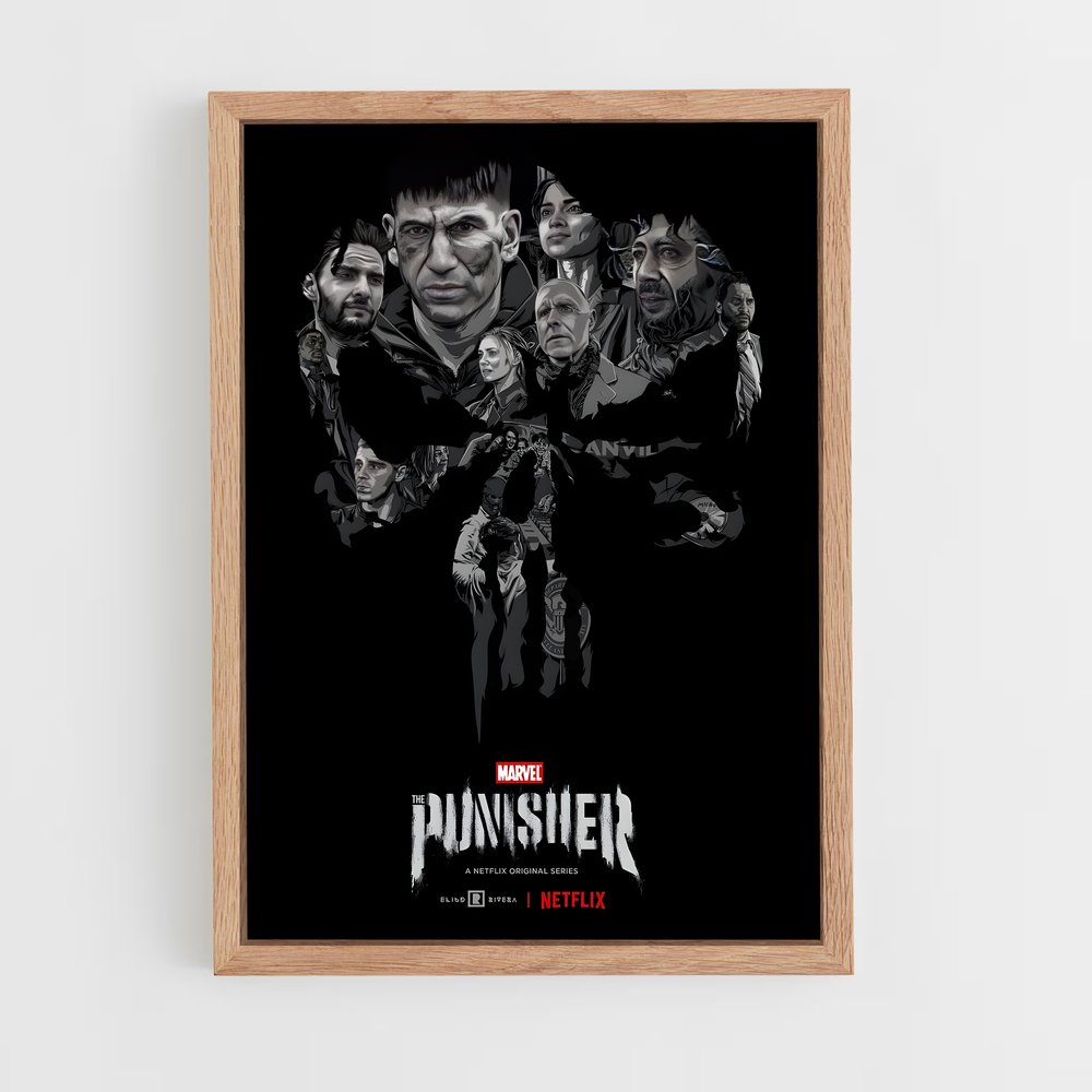 punisher-12 cadre Bois clair