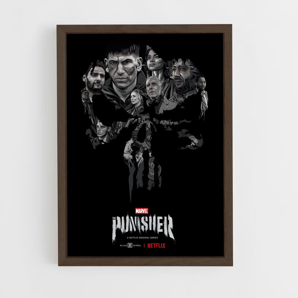 punisher-12 cadre Bois foncé
