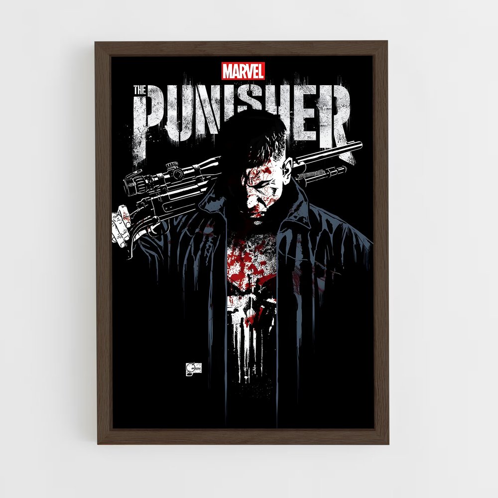 punisher-4 cadre Bois foncé
