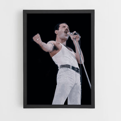 Poster Freddy Mercury singt