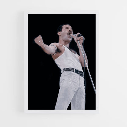 Poster Freddy Mercury singt