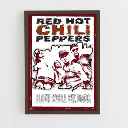 red-hot-chili-pepper-11 cadre Bois foncé
