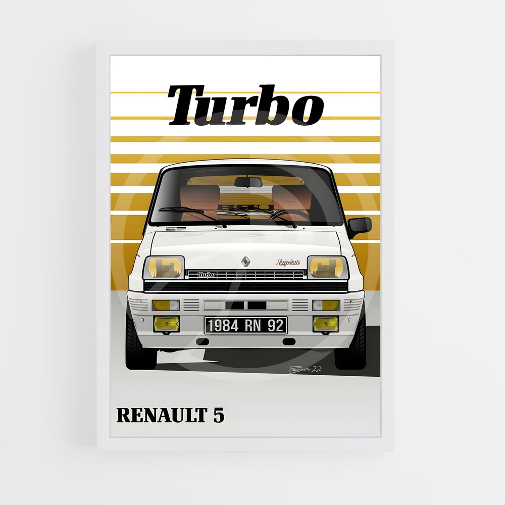 renault-10 cadre Blanc