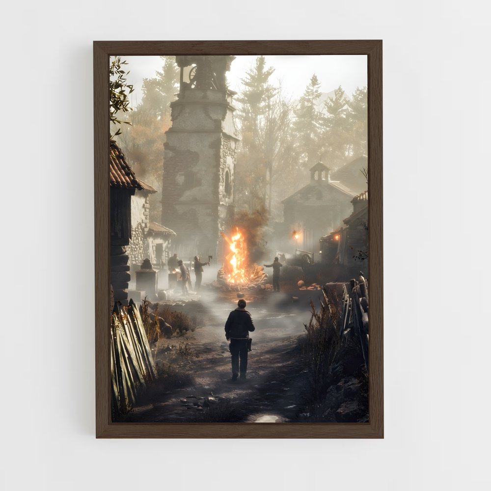 resident-evil-1 cadre Bois foncé