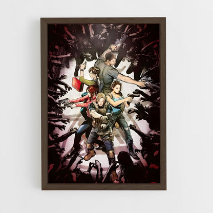 resident-evil-17 cadre Bois foncé