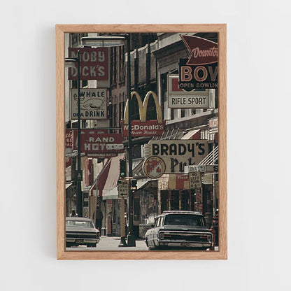 Poster Vintage Street 60er Jahre