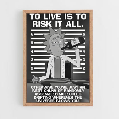 rick-and-morty-8 cadre Bois clair