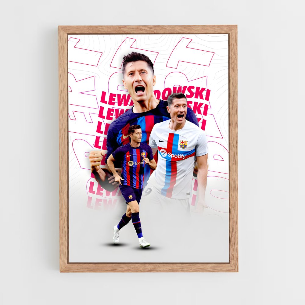 robert-lewandowski-17 cadre Bois clair