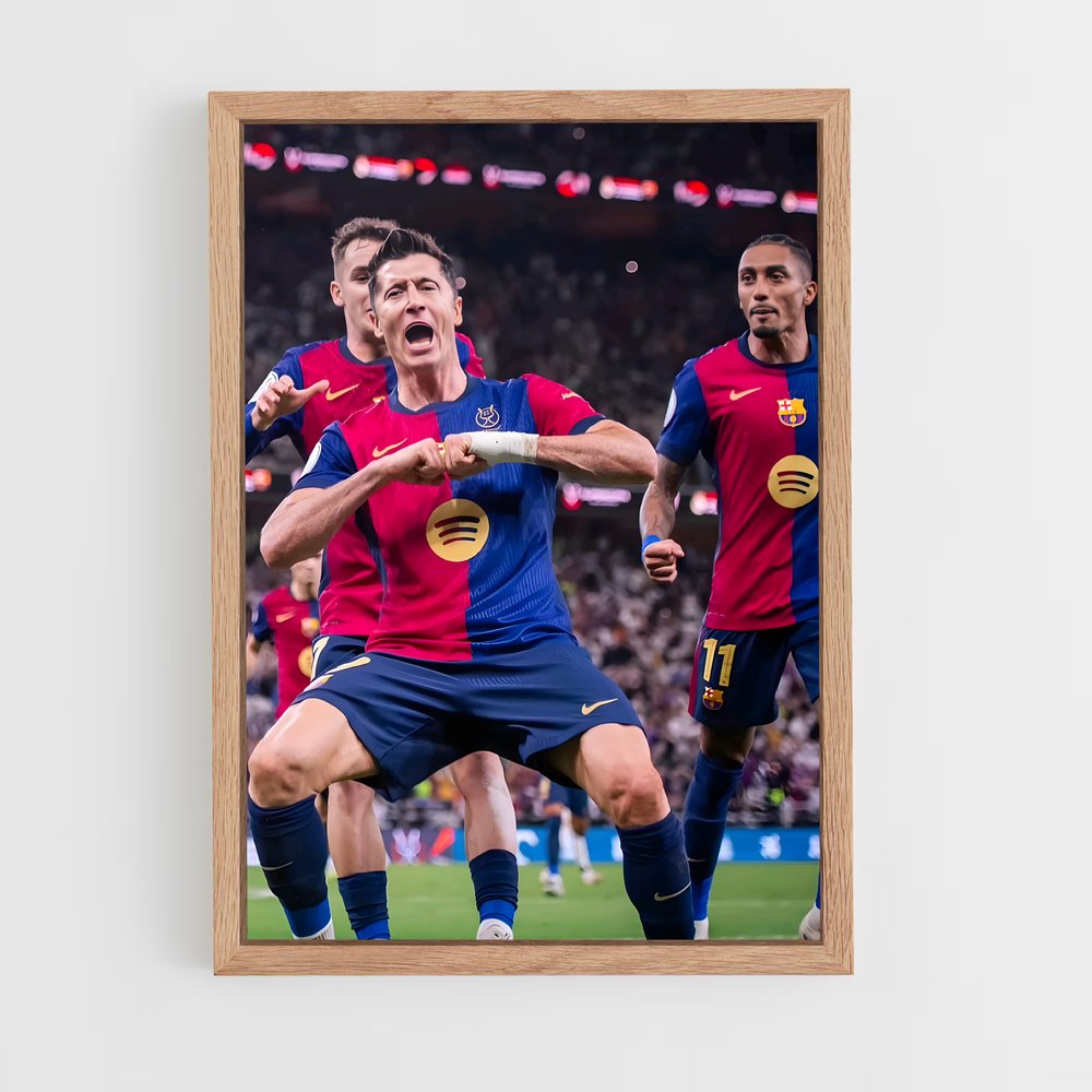 robert-lewandowski-19 cadre Bois clair