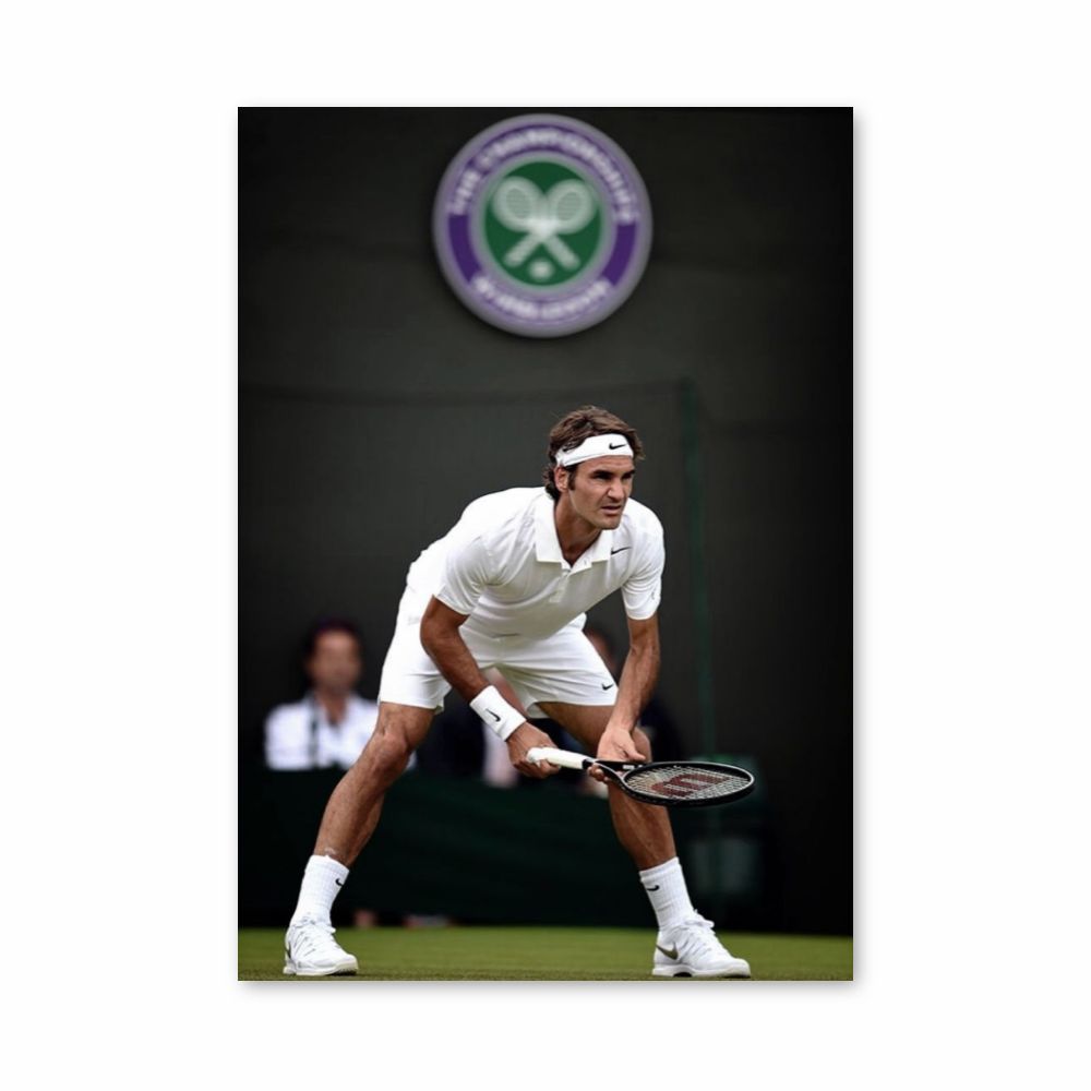 Poster Rodger Federer Weiß