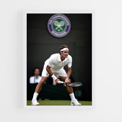 Poster Rodger Federer Weiß